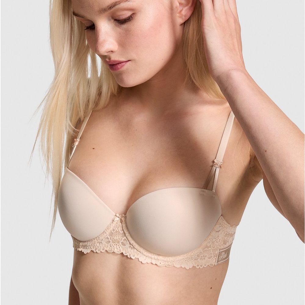 Victoria’s Secret PINK Wink Lightly Lined Balconette Bra in Marzipan Nude